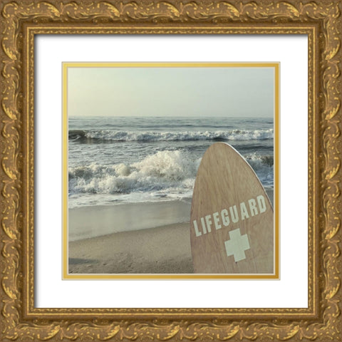 Vigilant Lifeguard Gold Ornate Wood Framed Art Print with Double Matting by Prime, Marcus