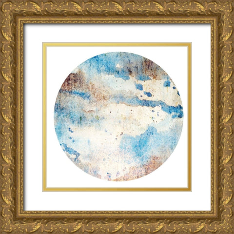 Corroded Views 1 Circle Gold Ornate Wood Framed Art Print with Double Matting by Prime, Marcus