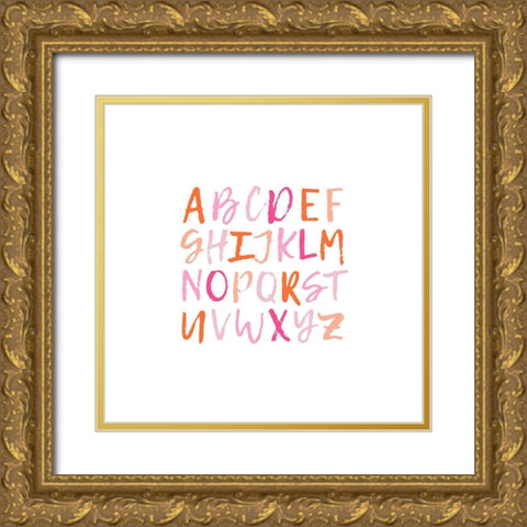 ABCD 3 Gold Ornate Wood Framed Art Print with Double Matting by Prime, Marcus
