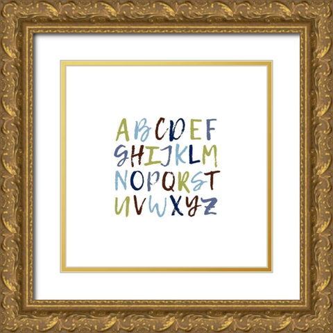 ABCD 4 Gold Ornate Wood Framed Art Print with Double Matting by Prime, Marcus