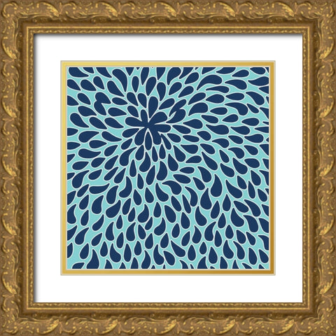Retro Splash 1 Gold Ornate Wood Framed Art Print with Double Matting by Prime, Marcus