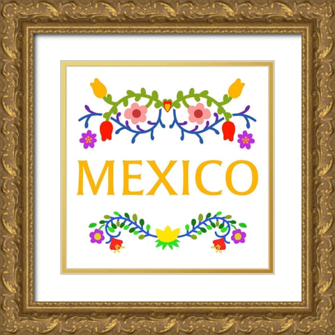 Mexico Gold Ornate Wood Framed Art Print with Double Matting by Prime, Marcus