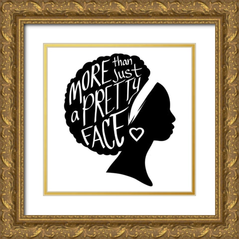 Pretty Face 1 Gold Ornate Wood Framed Art Print with Double Matting by Prime, Marcus