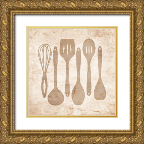 Kitchen Tools 2 Gold Ornate Wood Framed Art Print with Double Matting by Prime, Marcus