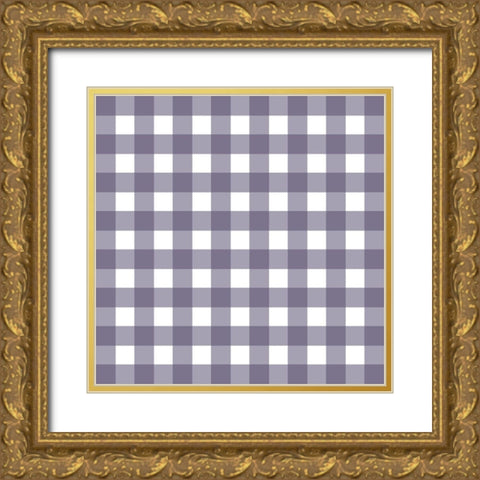 Gingham Pattern 1 Gold Ornate Wood Framed Art Print with Double Matting by Prime, Marcus