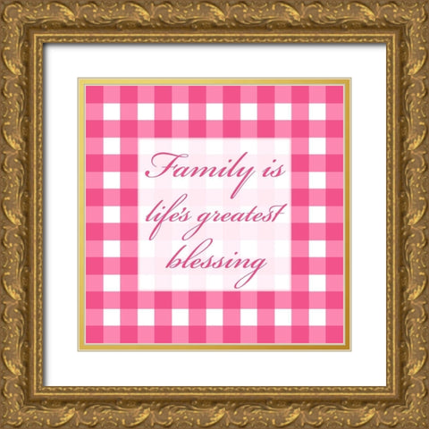 Gingham Quotes 5 Gold Ornate Wood Framed Art Print with Double Matting by Prime, Marcus