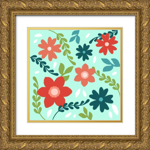 Floral Sense 1 Gold Ornate Wood Framed Art Print with Double Matting by Prime, Marcus