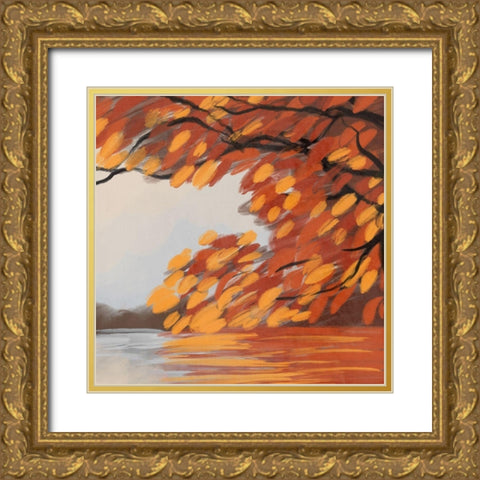 Autumn Chill Gold Ornate Wood Framed Art Print with Double Matting by Prime, Marcus