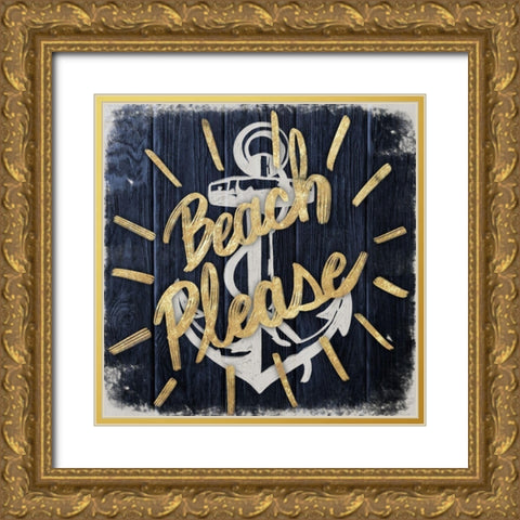 Beach Please 1 Gold Ornate Wood Framed Art Print with Double Matting by Prime, Marcus