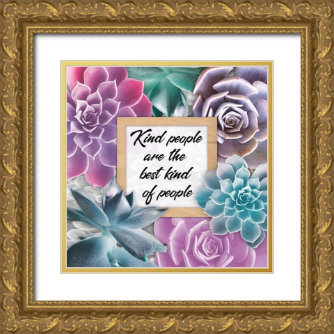 Kind People 1 Gold Ornate Wood Framed Art Print with Double Matting by Prime, Marcus