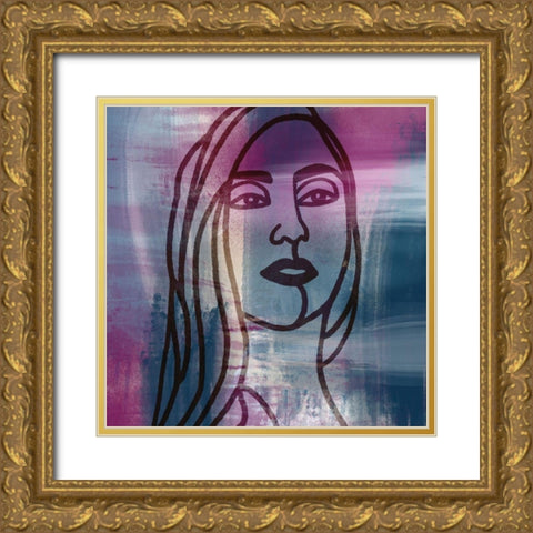 Mademoiselle 2 Gold Ornate Wood Framed Art Print with Double Matting by Prime, Marcus