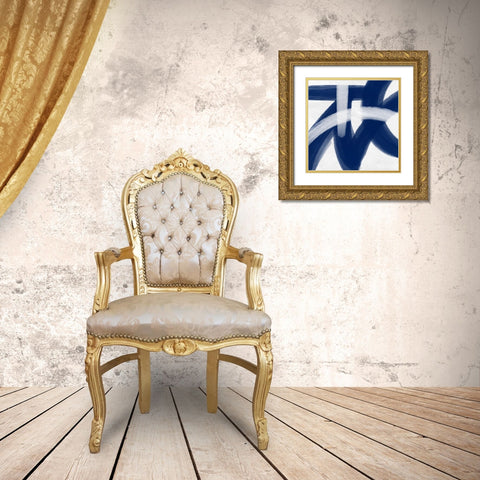 Indigo Statements 2 Gold Ornate Wood Framed Art Print with Double Matting by Prime, Marcus
