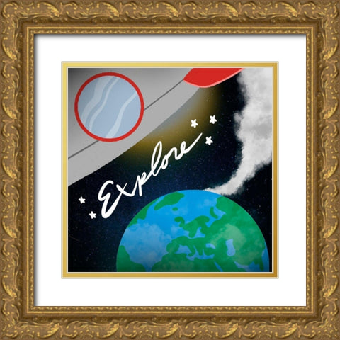 Space Explorer 1 Gold Ornate Wood Framed Art Print with Double Matting by Prime, Marcus