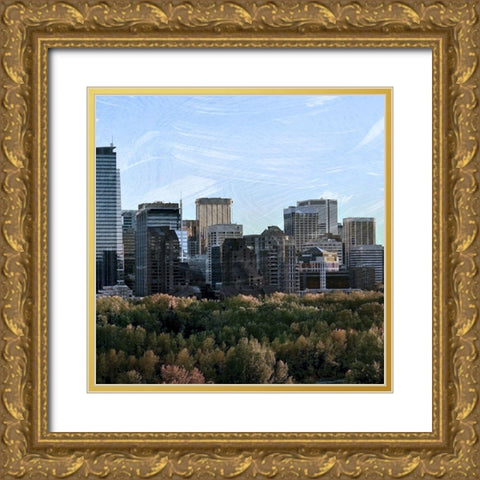 Skyline Exit 3 Gold Ornate Wood Framed Art Print with Double Matting by Prime, Marcus