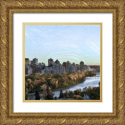 Skyline Exit 4 Gold Ornate Wood Framed Art Print with Double Matting by Prime, Marcus