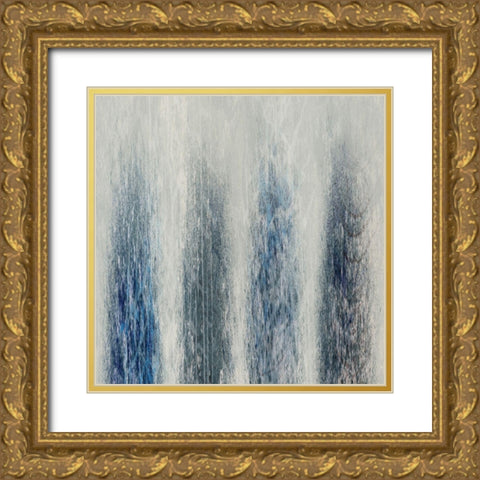 Decending Droplets Gold Ornate Wood Framed Art Print with Double Matting by Prime, Marcus