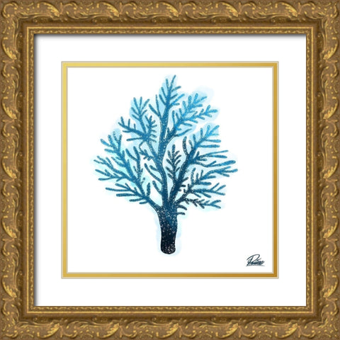 Azure Coral 1 Gold Ornate Wood Framed Art Print with Double Matting by Prime, Marcus