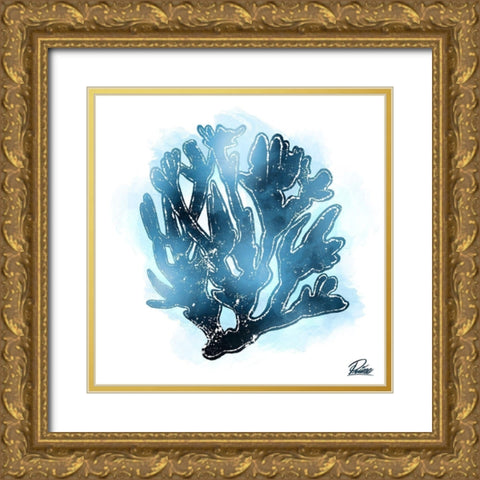Azure Coral 2 Gold Ornate Wood Framed Art Print with Double Matting by Prime, Marcus