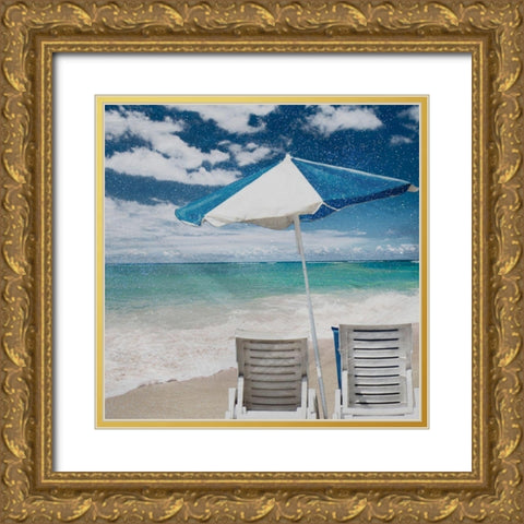 Starry Beach Nights 2 Gold Ornate Wood Framed Art Print with Double Matting by Prime, Marcus