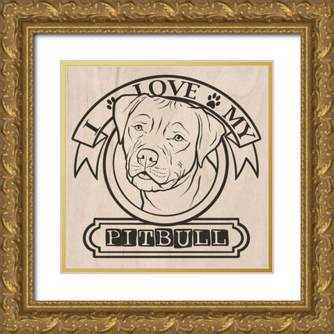 Pet Love 3 Gold Ornate Wood Framed Art Print with Double Matting by Prime, Marcus