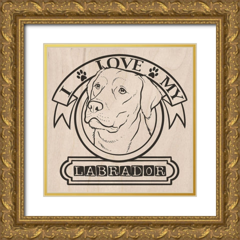 Pet Love 4 Gold Ornate Wood Framed Art Print with Double Matting by Prime, Marcus