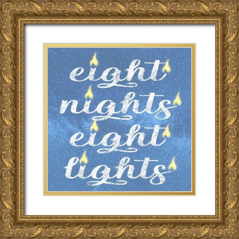 Eight Lights 2 Gold Ornate Wood Framed Art Print with Double Matting by Prime, Marcus