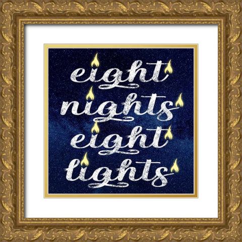 Eight Lights 1 Gold Ornate Wood Framed Art Print with Double Matting by Prime, Marcus