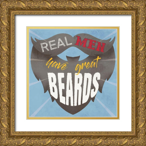 Real Beards 1 Gold Ornate Wood Framed Art Print with Double Matting by Prime, Marcus