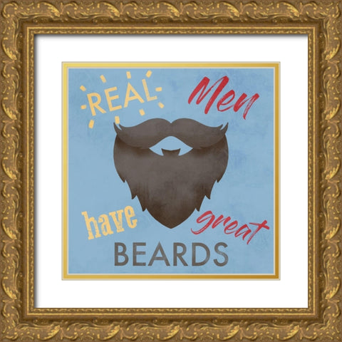Real Beards 2 Gold Ornate Wood Framed Art Print with Double Matting by Prime, Marcus