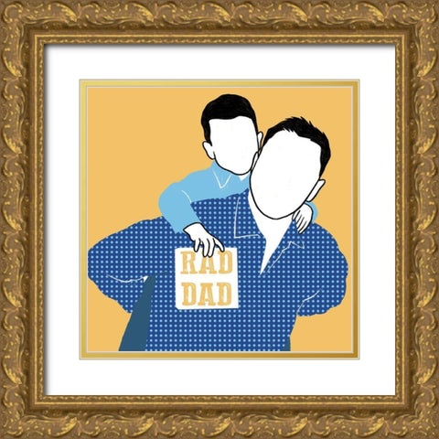 Rad Dad Gold Ornate Wood Framed Art Print with Double Matting by Prime, Marcus