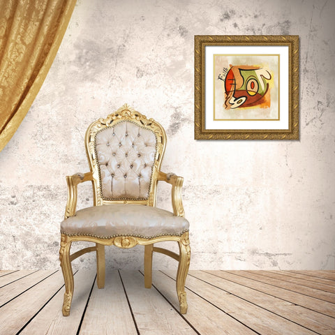 Faith Abstract Gold Ornate Wood Framed Art Print with Double Matting by Prime, Marcus