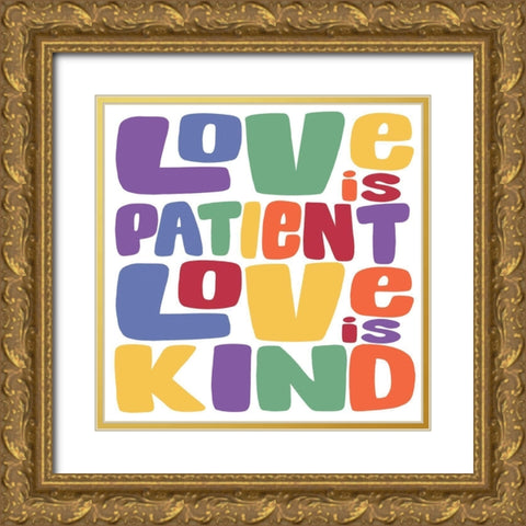 Kind Love 1 Gold Ornate Wood Framed Art Print with Double Matting by Prime, Marcus