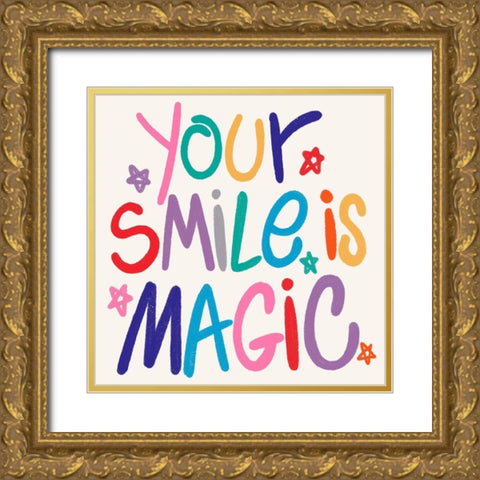 Magic Smile 2 Gold Ornate Wood Framed Art Print with Double Matting by Prime, Marcus