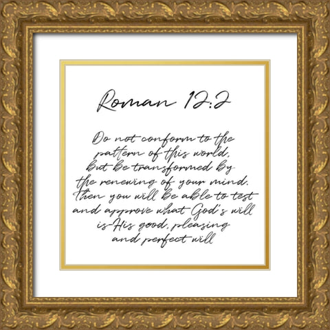 Roman Scripts Gold Ornate Wood Framed Art Print with Double Matting by Prime, Marcus