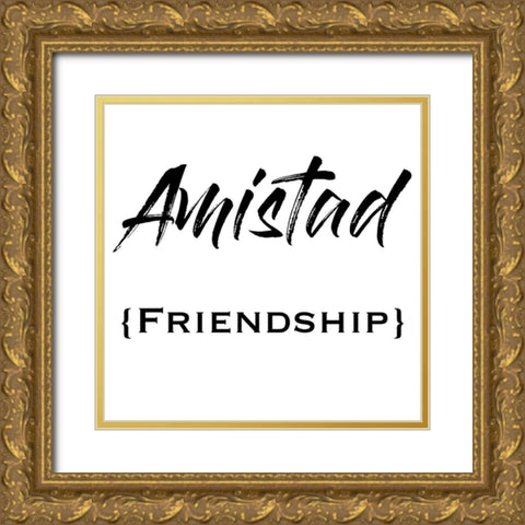 Spanish Friendship Gold Ornate Wood Framed Art Print with Double Matting by Prime, Marcus