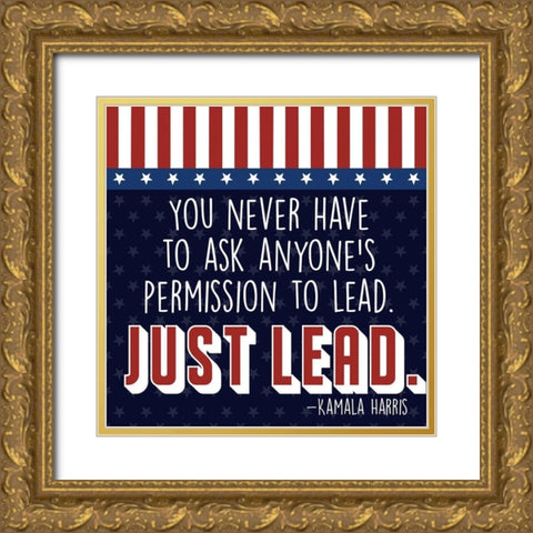 Just Lead Gold Ornate Wood Framed Art Print with Double Matting by Prime, Marcus