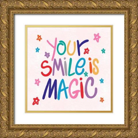 Smile Magic 1 Gold Ornate Wood Framed Art Print with Double Matting by Prime, Marcus