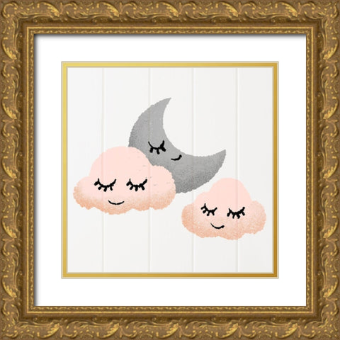 Sleepy Friends 1 Gold Ornate Wood Framed Art Print with Double Matting by Prime, Marcus