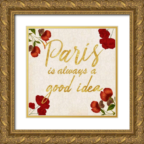 Fall Paris Ideas Gold Ornate Wood Framed Art Print with Double Matting by Prime, Marcus