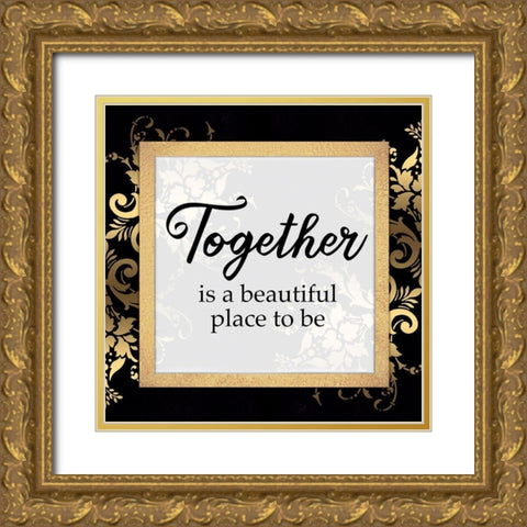 Golden Together Gold Ornate Wood Framed Art Print with Double Matting by Prime, Marcus