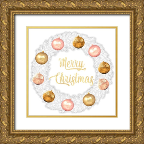 Fashion Wreath Gold Ornate Wood Framed Art Print with Double Matting by Prime, Marcus