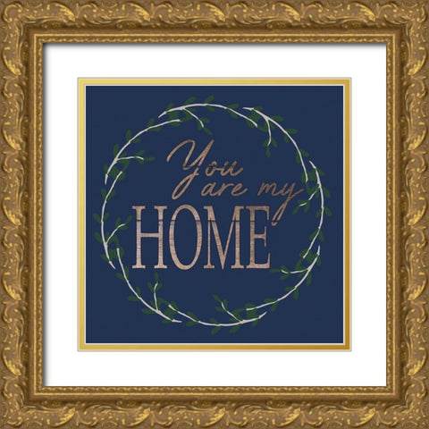 You Are Home Gold Ornate Wood Framed Art Print with Double Matting by Prime, Marcus