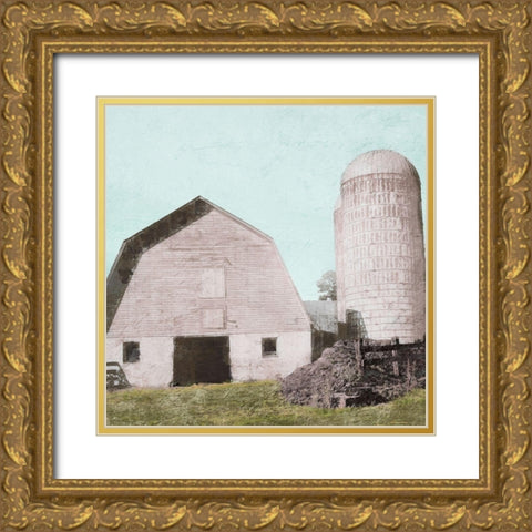 Spring Silos Gold Ornate Wood Framed Art Print with Double Matting by Prime, Marcus