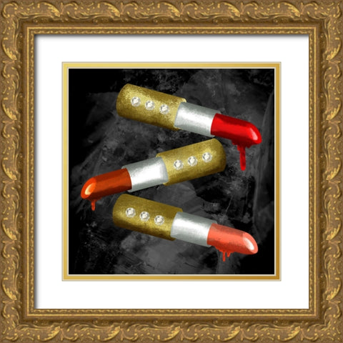 Iced Lipstick Gold Ornate Wood Framed Art Print with Double Matting by Prime, Marcus