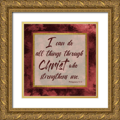Who Strengthens Gold Ornate Wood Framed Art Print with Double Matting by Prime, Marcus