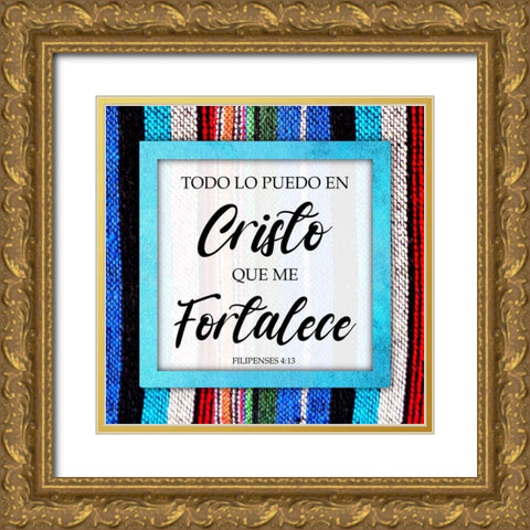 Cristo Fortalece Gold Ornate Wood Framed Art Print with Double Matting by Prime, Marcus