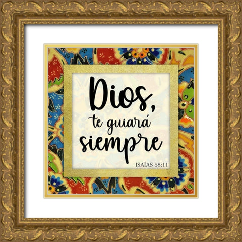 Guiara Siempre Gold Ornate Wood Framed Art Print with Double Matting by Prime, Marcus