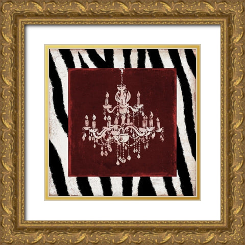 Crimson Safari Bath 2 Gold Ornate Wood Framed Art Print with Double Matting by Prime, Marcus