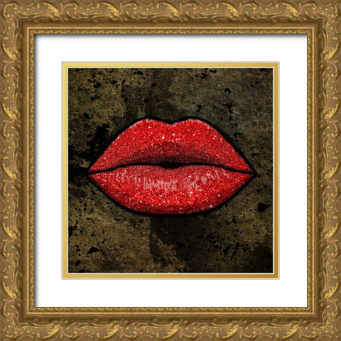 Glitter Kiss Gold Ornate Wood Framed Art Print with Double Matting by Prime, Marcus