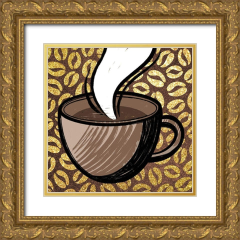 Life After Coffee 1 Gold Ornate Wood Framed Art Print with Double Matting by Prime, Marcus